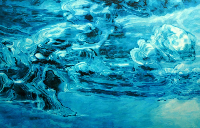 파라다이스 블루 Paradise Blue, 145.4×227.3cm, Mixed Media on Canvas 이미지
